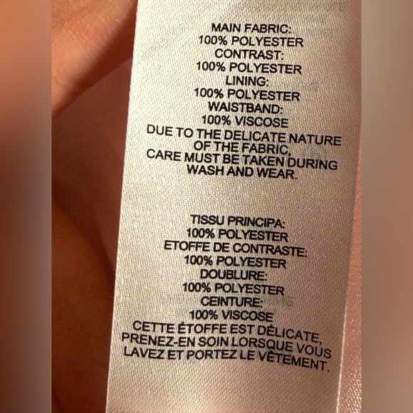 Self Portrait Asymmetric Pink Floral Print Midi A Line Dress, size 10 - Picture 12 of 14